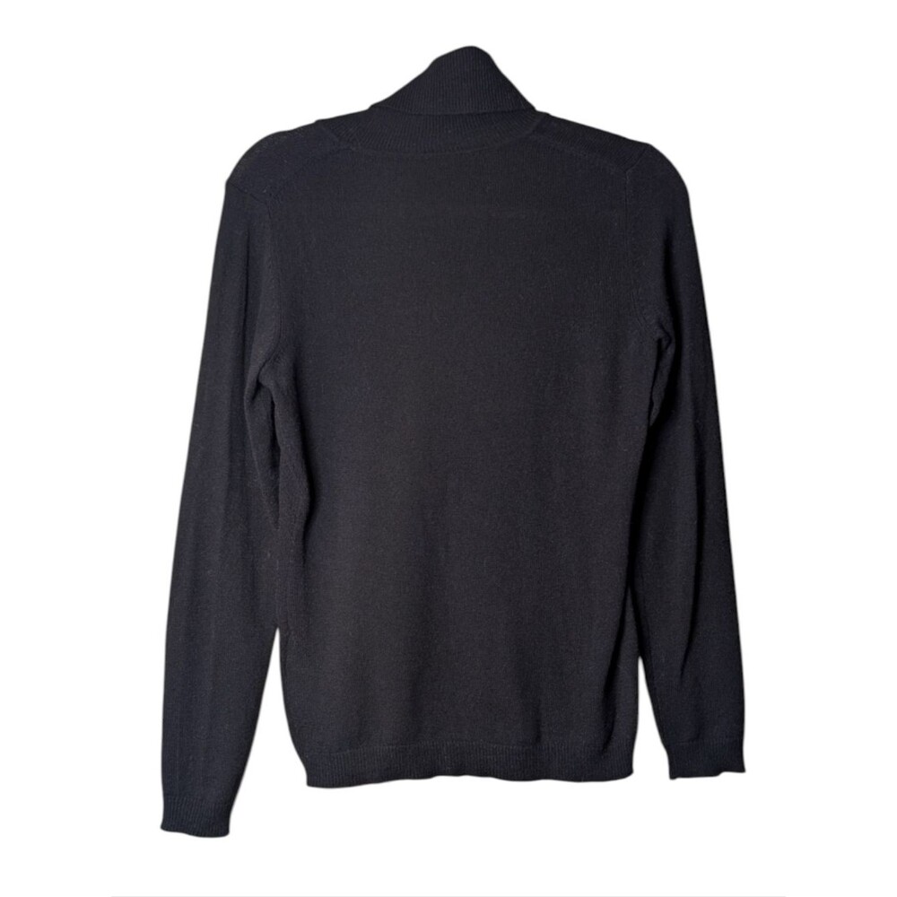 Charter Club Luxury 100% cashmere black classic turtleneck size Small basic Soft - Picture 2 of 8